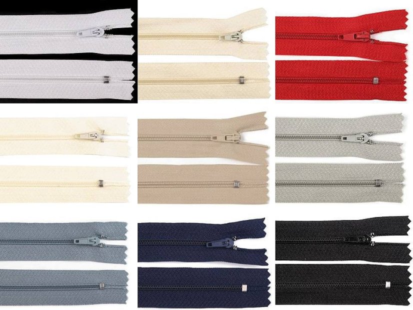 Spirálový zip šíře 3 mm délka 30 cm pinlock