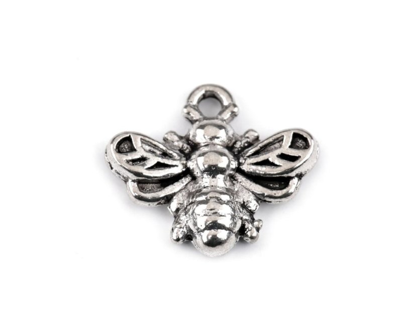Kovový přívěsek mini včelka 13x11 mm