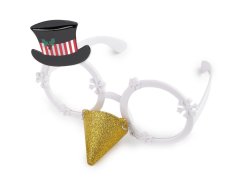 Vánoční párty / karnevalové brýle sněhulák, sob s nosem