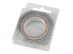 Samolepicí krajka šíře 15 mm metalická