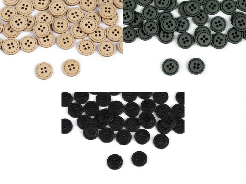 Knoflík s prošitím velikost 18"