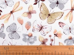 Bavlněná látka / plátno motýli