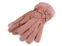 Dámské rukavice šusťákové, zateplené, dotykové