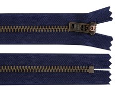Kovový zip YKK No 5 délka 18 cm staromosazný (jeansový)