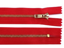 Kovový zip šíře 4 mm délka 18 cm kalhotový