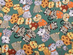 Látka PES s potiskem kočky