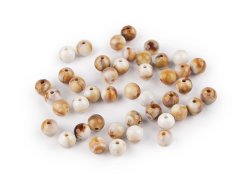 Plastové korálky imitující mramor Ø8 mm