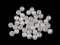 Plastové korálky perleťový AB frost efekt Ø8 mm