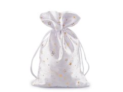 Vánoční dárkový pytlík hvězdy 15x24 cm