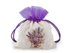 Dárkový pytlík s potiskem levandule 10x13 cm