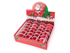 Sametová stuha na cívce ve vánočních barvách šíře 38 mm, návin 2,7 m