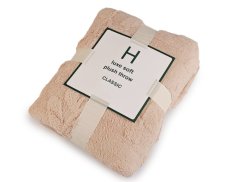 Deka plyšová, listy 150x200 cm