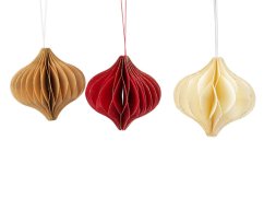 Papírová vánoční ozdoba na stromeček - baňka