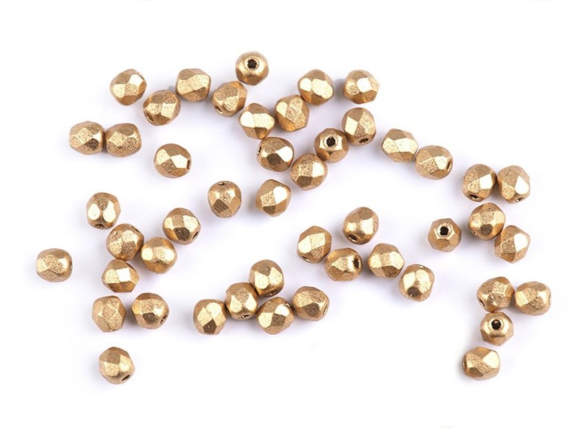 Skleněné korálky broušené ohňovky 3 mm
