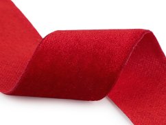 Sametová stuha na cívce ve vánočních barvách šíře 50 mm, návin 2,7 m