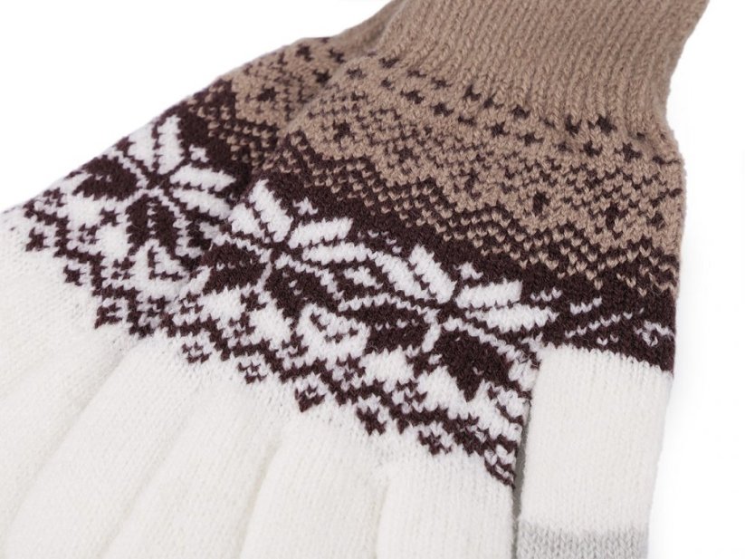 Dámské / dívčí pletené rukavice norský vzor