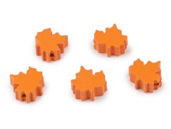 Dřevěné korálky listy 19x20 mm