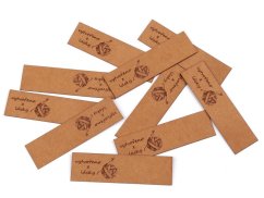 Nášivka / štítek z pratelného papíru - vytvořeno z lásky