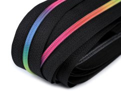 Duhový zip spirálový šíře 3 mm metráž