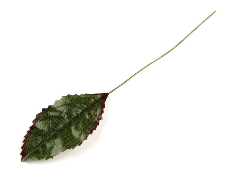 Umělé listy růže na drátku