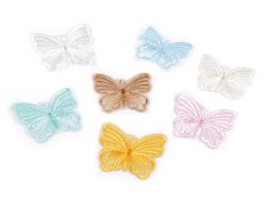 Motýl vyšívaný na monofilu k našití a nalepení