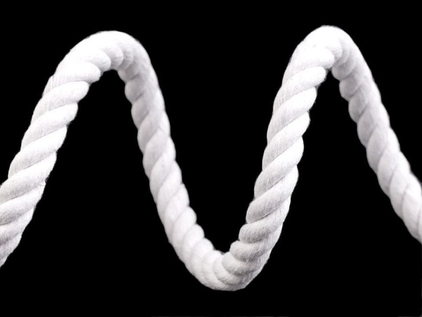 Bavlněná šňůra kroucená Ø10 mm tuhá návin 5 m