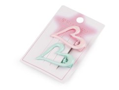 Kovové sponky do vlasů srdce, hvězdy, brýle