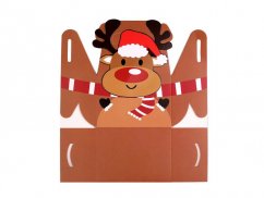 Vánoční dárková krabička sob, Mikuláš, sněhulák