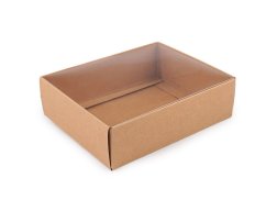 Papírová krabice s průhledným víkem