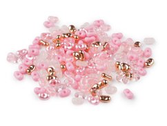 Plastové korálky peanut mix 4x6 mm