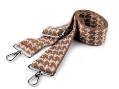 Textilní ucho / popruh na tašku s karabinami délka 79-142 cm