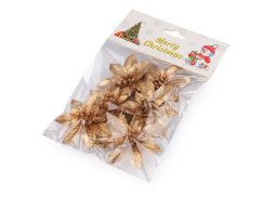 Vánoční hvězda s drátkem, sada 6 ks