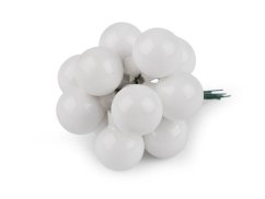 Vánoční skleněná baňka na drátku Ø2,5 cm - mat a lesk