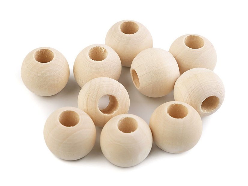 Dřevěné korálky nelakované Ø20 mm