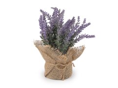 Umělá levandule v jutovém obalu