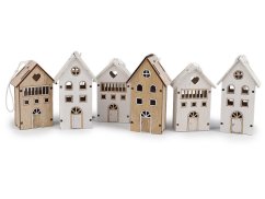 Dřevěné domečky mix k zavěšení