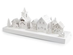 Dřevěná vesnice svítící