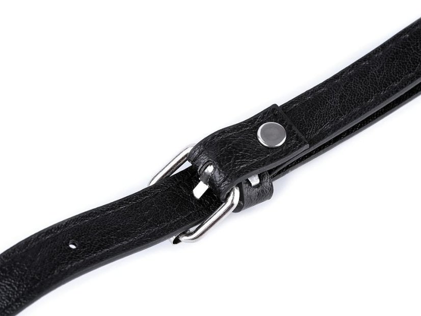 Koženkový popruh / ucho s karabinami na kabelku délka 108-124 cm