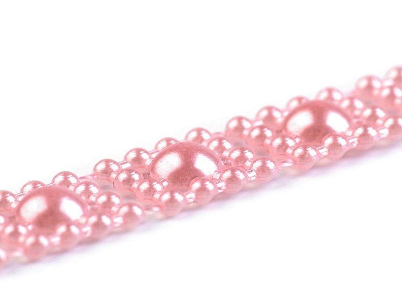 Borta s perlami - půlperle šíře 9 mm