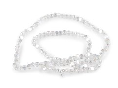 Skleněné korálky broušené 4 mm ploché, na drátku