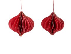 Papírová vánoční ozdoba na stromeček - baňka