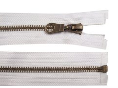 Staromosazný zip šíře 5 mm délka 70 cm bundový