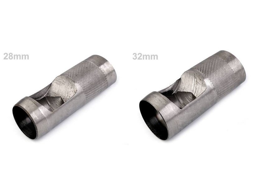 Výsečník / děrovač na látky Ø25 mm, Ø26 mm, Ø28 mm, Ø32 mm