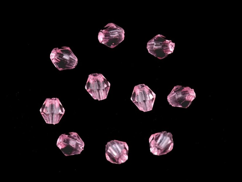 Plastové korálky cínovky / sluníčko 4x4 mm