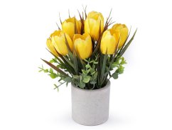 Umělé tulipány v květináči