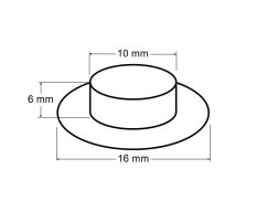 Průchodky s podložkou vnitřní Ø10 mm / vnější Ø16 mm
