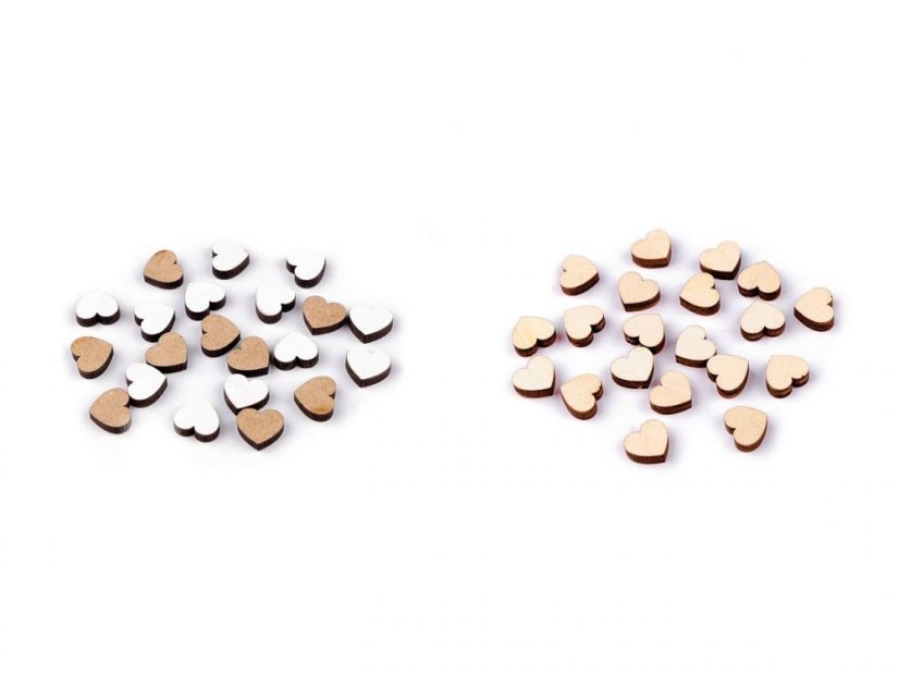 Dřevěné srdce mini k nalepení Ø10 mm