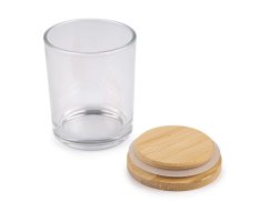 Sklenička na výrobu svíček s bambusovým víkem