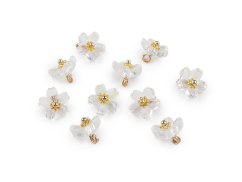 Plastové korálky / přívěsky květ k výrobě bižuterie a přívěsků Ø10 mm