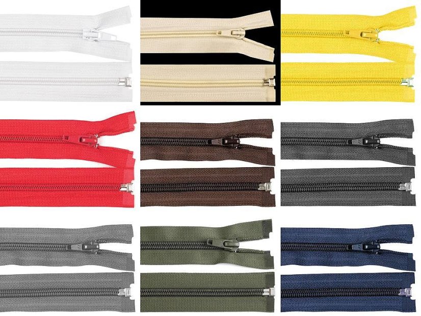 Spirálový zip šíře 5 mm délka 75 cm bundový POL